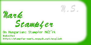 mark stampfer business card
